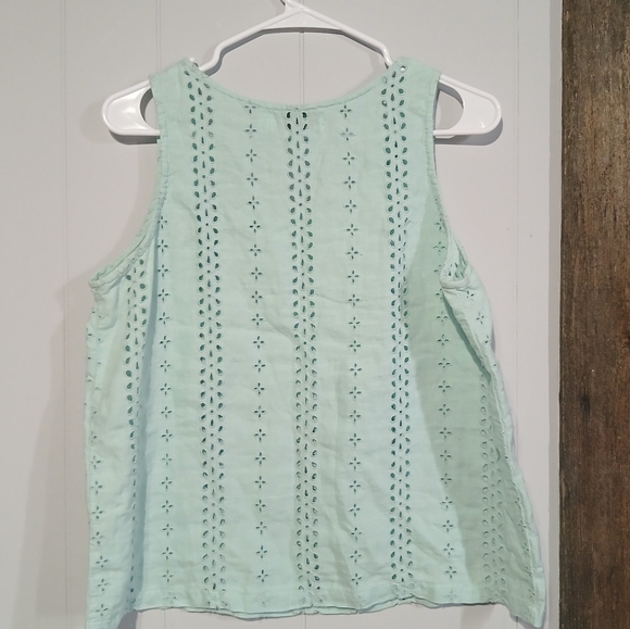 100% Linen Patterned Blouse Womens size M - Picture 4 of 5